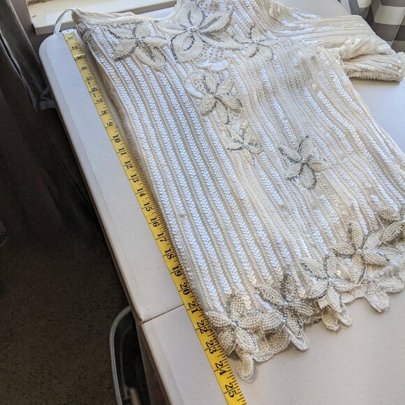 VINTAGE beaded masterpeice - 80's top and skirt, - Picture 8 of 16